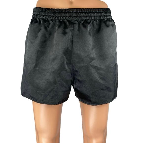 Urban Outfitters BDG Mens Black White Stripe Pull On Mini Athletic Shorts Size L - Picture 1 of 5
